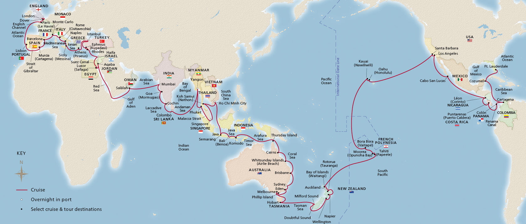 viking neptune world cruise itinerary